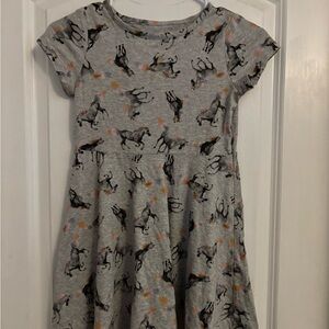 Arizona Jean Company Gray Dress with Horse Pattern
